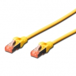 Câble Rj45 droit cat6 blinde 0.5m Jaune Connectland