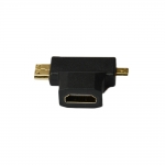 ADAPT.MICRO HDMI + MINI HDMI MALE TO HDMI FEMELLE