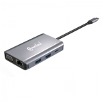 AD-USB-C TO HDMI+VGA+LAN+PD+USB3X3 (7EN1)