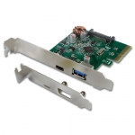 Carte PCI Express USB v3.1 avec 1xType-C et 1xType-A Connectland